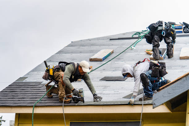 Professional Gutter Installation technician working in Lightfoot, VA